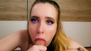 Sexy Teen POV Blowjob. Cum Mouth Swallow. She Loves To Suck!