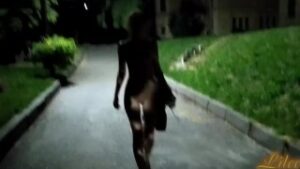 Naked walks in the city at night. Full version. In pantyhose and without. Many witnesses.