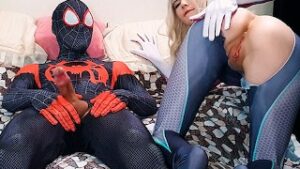Sexy Spider-Man Multiverse: Miles Morales Passionately Fucked Gwen Stacy & filled her mouth with cum