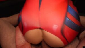COSPLAY TEENY SLUT takes a HUGE COCK in her Ass Mouth and Pussy and squirts before anal creampie