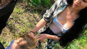 Girlfriend lost at rock-paper-scissors and had to suck fellow traveler – EPIC FACIAL – POV