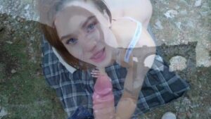 I Wants His Cum On My Face – SLOPPY Blowjob Outdoor